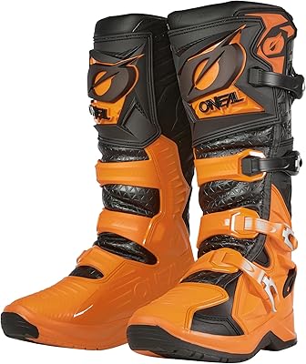 O'NEAL | Motocrossstövlar | Enduro motorcykel | halkfri yttersula för maximalt grepp, värmeskydd av högkvalitativ mikrofiber | RMX PRO Boot V.24 | vuxna | svart orange, Svart orange, 42 EU