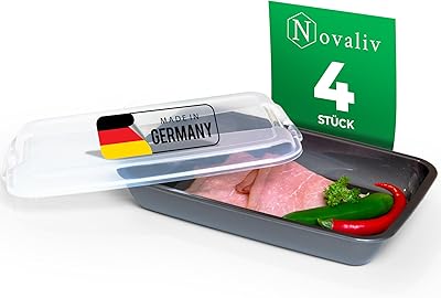 Novaliv Set om 4 antracit premium skärlåda med transparen...