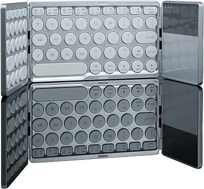 Wireless Foldable Keyboard with Touchpad, Gaming Keyboard...