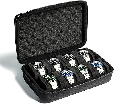 AUKURA Hard Watch Case with 8 Compartments Hard Watch Cas...