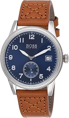 BOSS Klockor herr analog klassisk kvartsklocka med läderrem 1513668